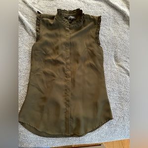 Express ruffled sleeveless blouse